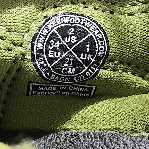 Keen‎ Newport Hybrid Sandals velcro closure black lime green little boy's size 2 - Picture 7 of 11